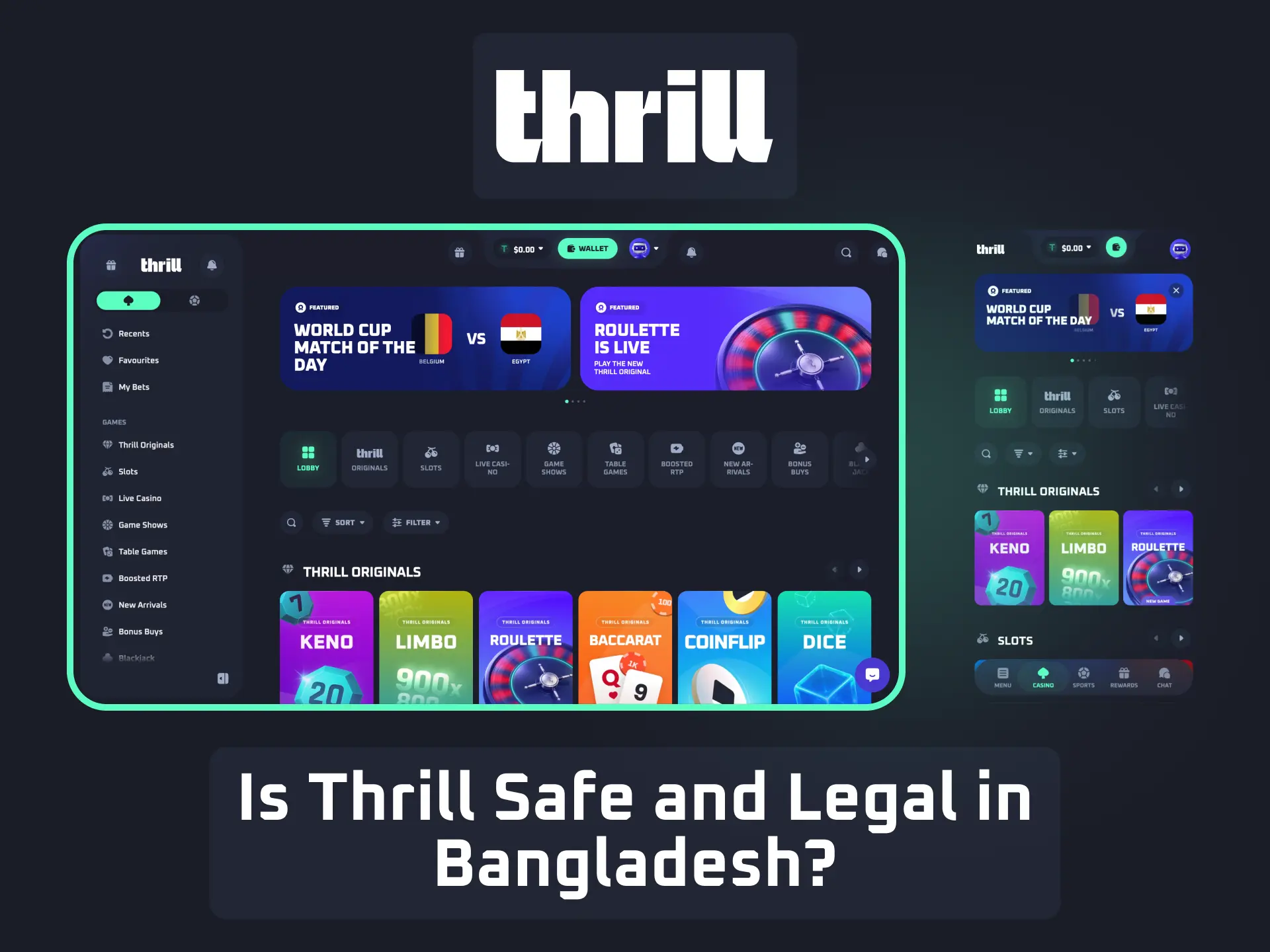 Thrill is safe and legal in Bangladesh with official license and data protection.
